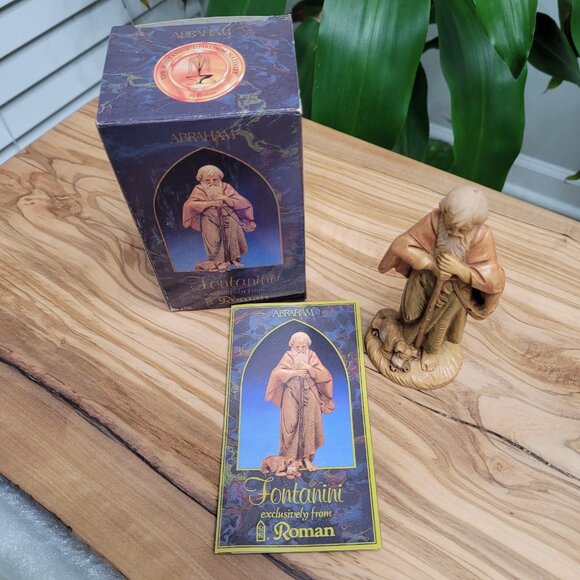 Vintage Fontanini Abraham Christmas Nativity Figurine with Box & Story Card - Picture 5 of 5